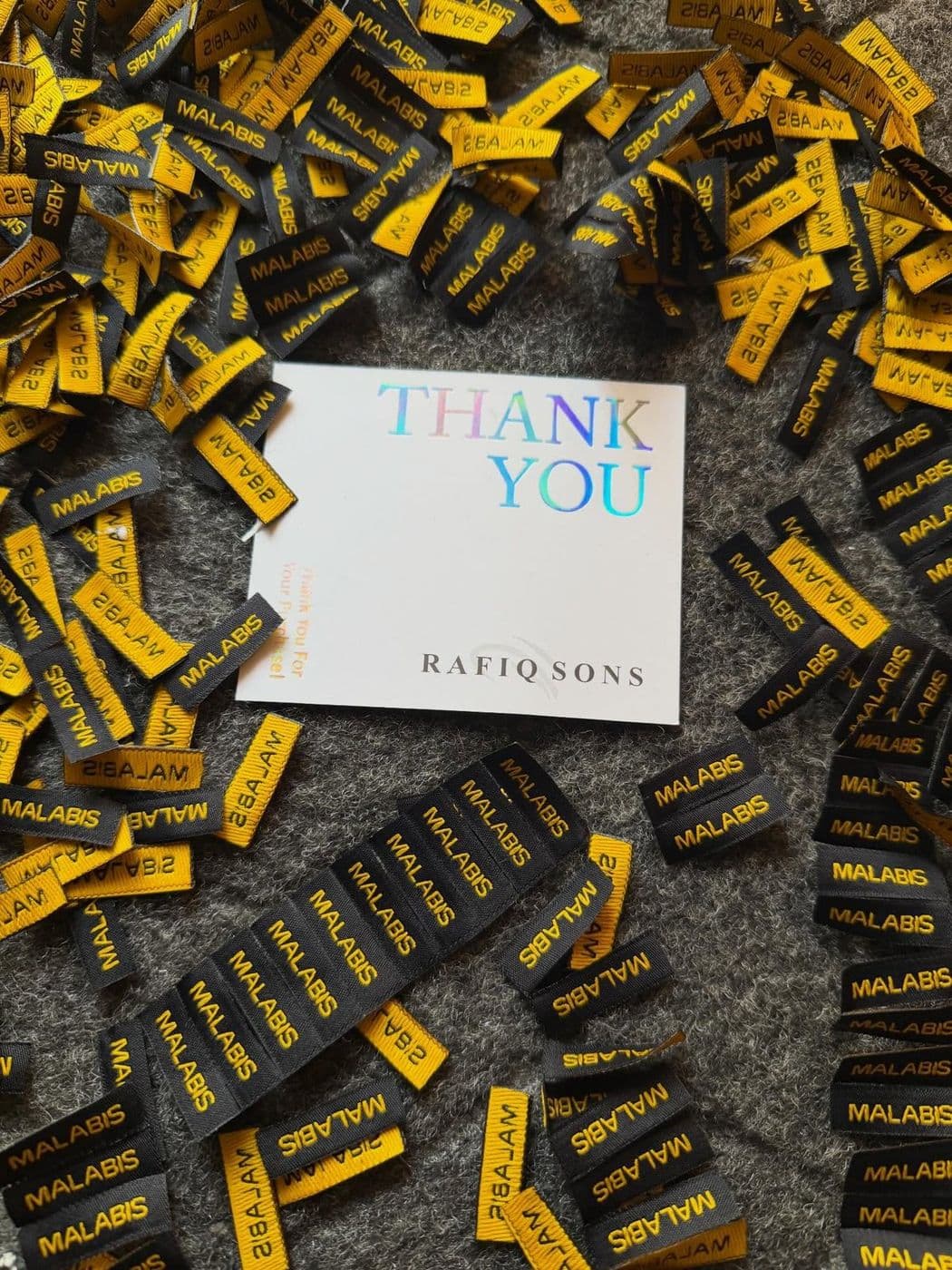 Woven labels example by Rafiq Sons Labels