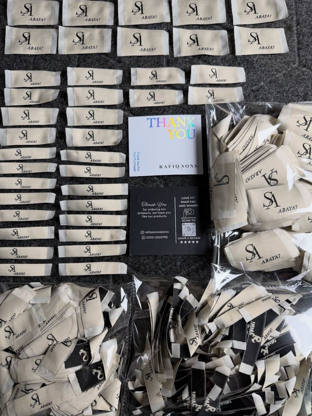Hang tags example by Rafiq Sons Labels