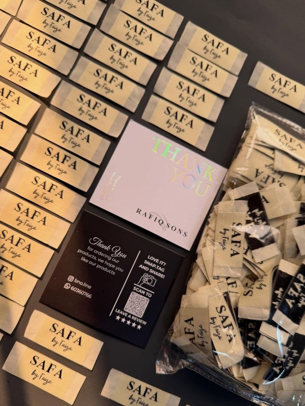 Satin labels example by Rafiq Sons Labels